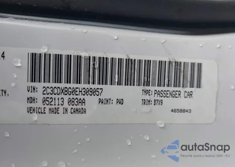 2014 Dodge Charger Se z USA, uszkodzony, nr VIN 2C3CDXBG0EH309057